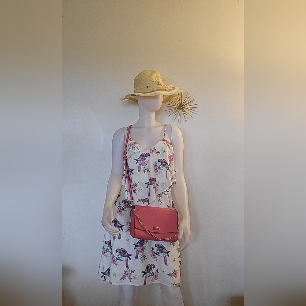 CUTE PARROT SUMMER DRESS SMALL